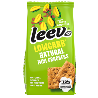 Leev Leev Lowcarb mini crackers natural organic 85 Gram