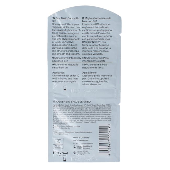 Basis sensitive Q10 Maske 2x5ml 10 Milliliter