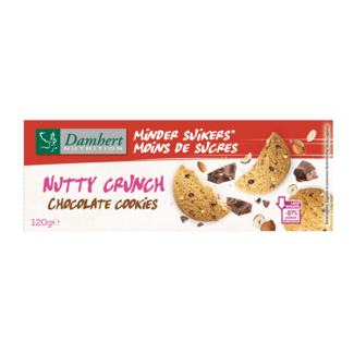 Damhert Galletas de chocolate Nutty Crunch de Damhert 120 gramos