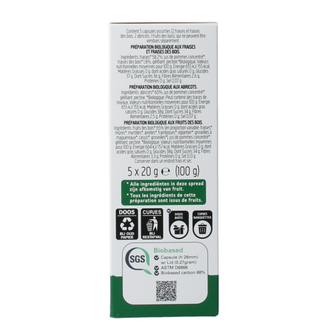 Fiordifrutta Mix cups 5x20g bio 100 Gram