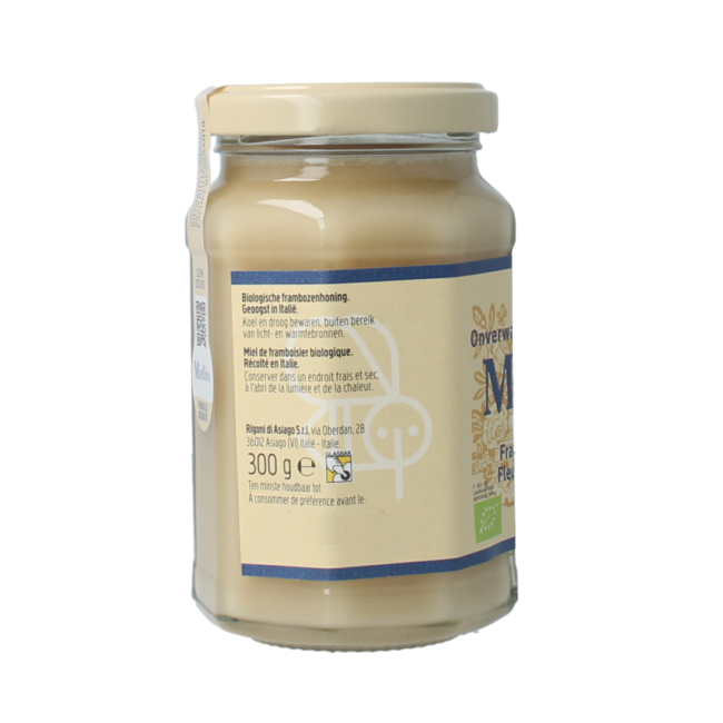 Framboos creme honing bio 300 Gram