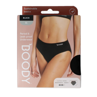Boody Culotte de règles bikini Boody noir flux normal XL 1 pièce