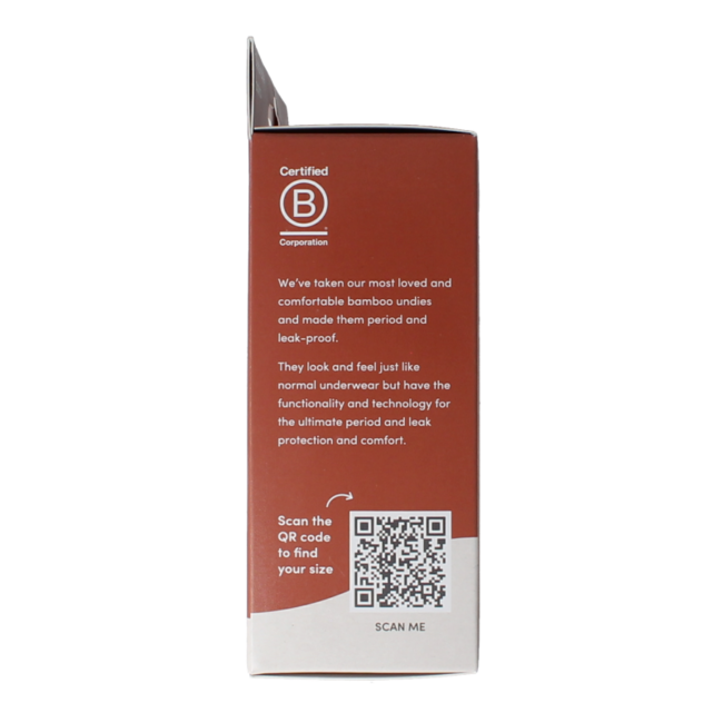 Slip Bikini Mestruale Boody, Nero, Assorbenza Normale, Taglia XL, 1 Pezzo