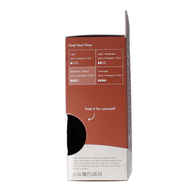 Boody Period Underwear Bikini Briefs Black Moderate XL 1 Piece