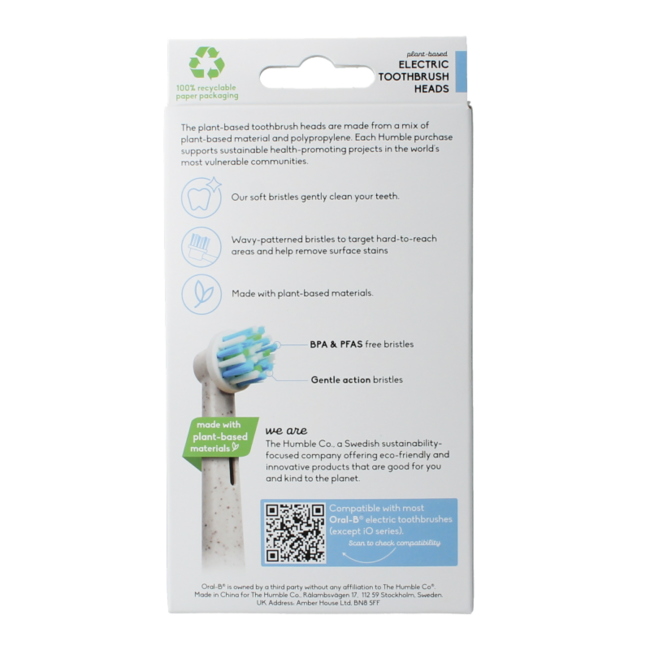 Plant-based Toothbrush Heads 4 Pack