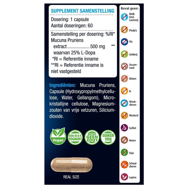 Lucovitaal L-Dopa Mucuna Pruriens 60 Capsule