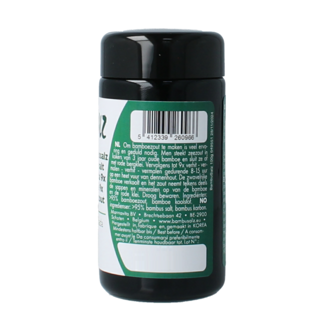 Bambu Salz Sal de bambú gruesa tostada 9 veces 100 Gramos