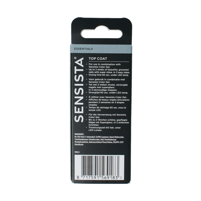 Sensista Top coat 7.5 Millilitri