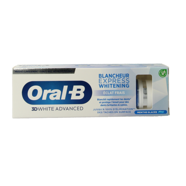 Oral B Toothpaste 3D White Advanced Express Fresh Whitening 75 Millilitres