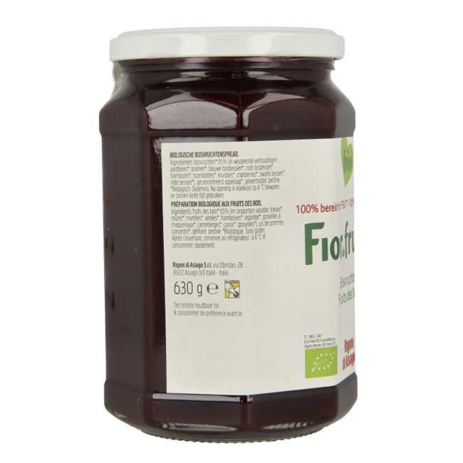 Confiture de fruits des bois bio 630 Grammes