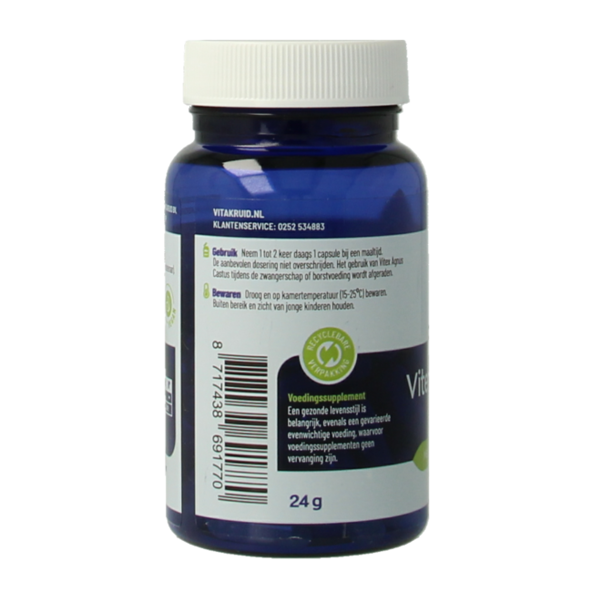 Vitakruid Vitex agnus castus 200 mg gattilier 60 gélules végétales