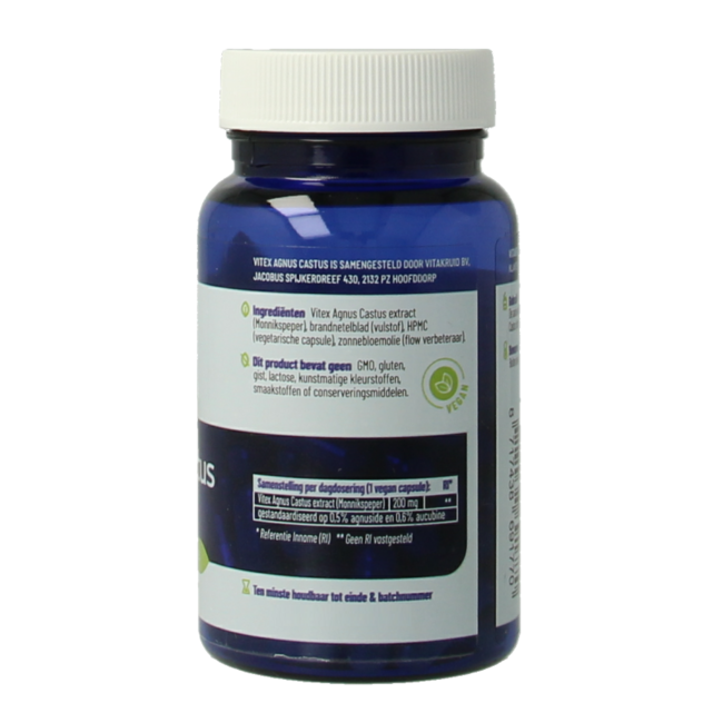 Vitakruid Vitex agnus castus 200 mg sauzgatillo 60 cápsulas vegetales
