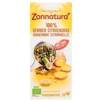Zonnatura Ingwer Zitronengras Tee Bio 20 Beutel