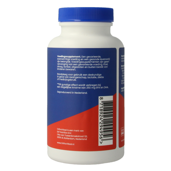 OrthoVitaal Aceite de Pescado 500mg EPA 18% DHA 12% 120 Cápsulas Blandas