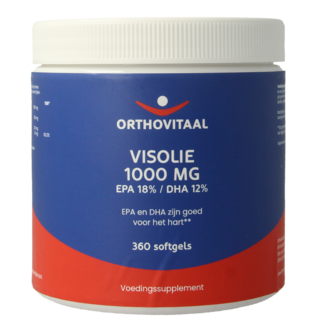 OrthoVitaal OrthoVitaal Aceite de Pescado 1000mg EPA 18% DHA 12% 360 Cápsulas Blandas