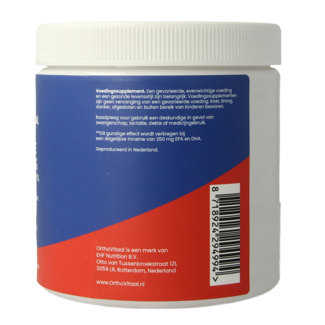 OrthoVitaal Aceite de Pescado 1000mg EPA 18% DHA 12% 360 Cápsulas Blandas