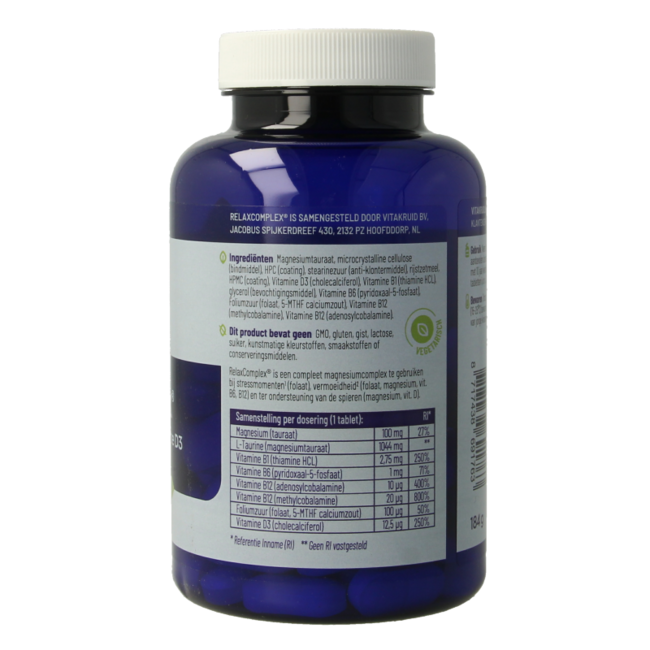 RelaxComplex e.g. Magnesium Taurate & Vitamin D3 90 Tablets