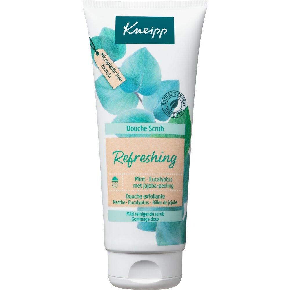 Kneipp Exfoliante de ducha refrescante menta eucalipto y jojoba 200 mililitros