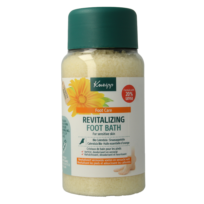Kneipp Foot care cristales para baño de pies vitalizantes caléndula naranja 600 gramos