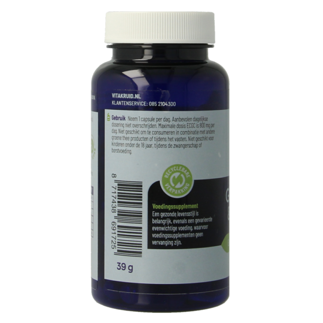Vitakruid Grüner Tee & Bioperine >50 % EGCG >80 % Catechine 60 vegetarische Kapseln
