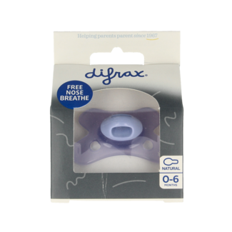 Difrax Ciuccio naturale 0-6 mesi cotton candy lavanda 1 Pezzo