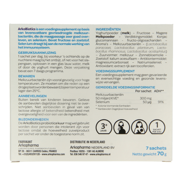Arkopharma Arkobiotics probiotica kuur 7 sobres