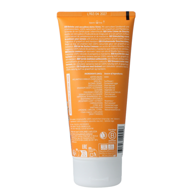 Sea Buckthorn revitalising shower cream 200 Millilitres
