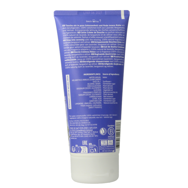 Relax shower cream 200 Millilitres