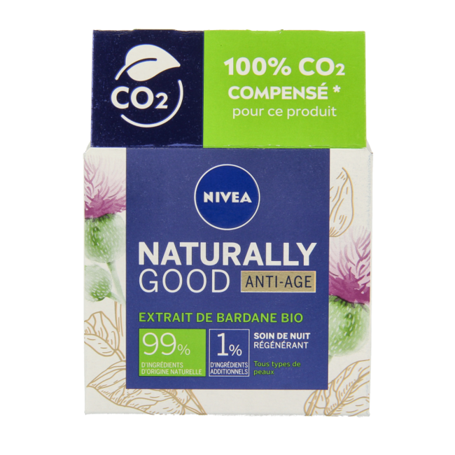 Nivea Naturally Good crema de noche antiedad 50 mililitros