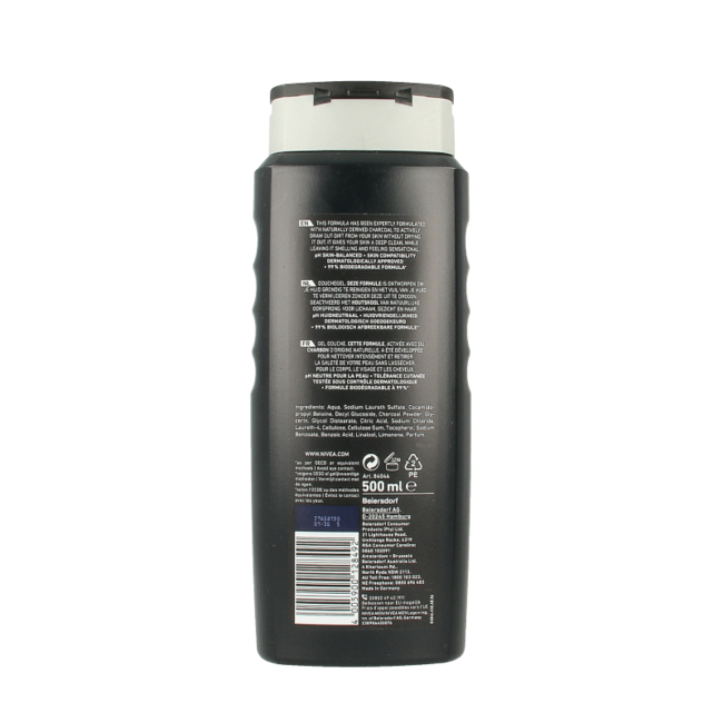 Nivea Men active clean gel de ducha 500 Mililitros