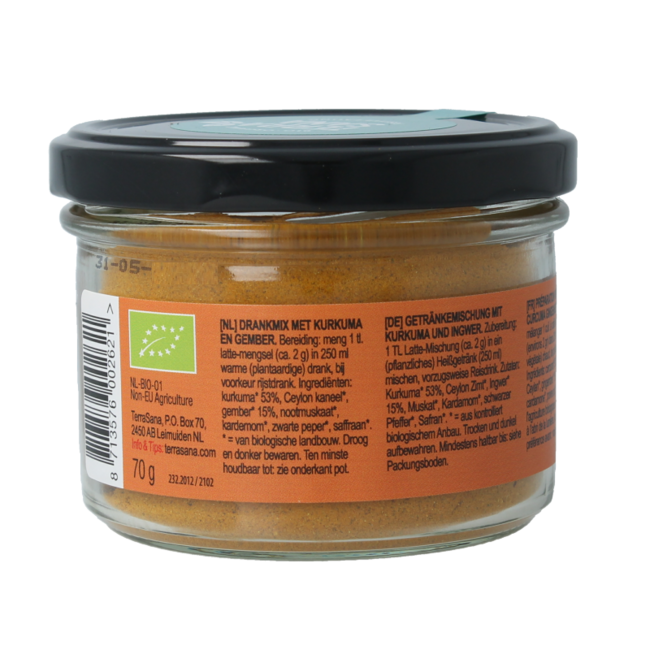 Latte de cúrcuma y jengibre bio 70 g