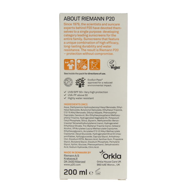 P20 Lotion kids SPF50+ 200 Millilitres