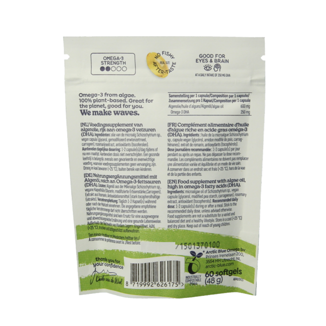 Arctic Blue Olio di Alghe DHA 60 Capsule