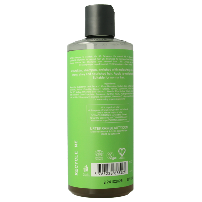 Urtekram Champú aloe vera cabello normal 500 Mililitros