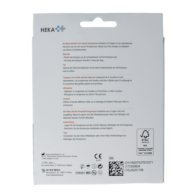 Non-woven sterile swabs 10 x 10 cm - 10 pack