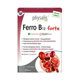 Physalis Physalis Ferro B12 forte 45 comprimés