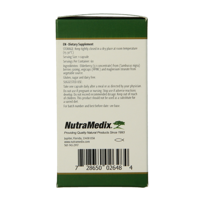 Nutramedix Vlierbes Holunderbeere 60 Kapseln