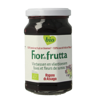 Fiordifrutta Mermelada de flor de saúco y bayas de saúco bio 250 gramos