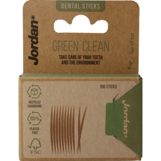 Jordan Cienkie wykałaczki Jordan Green Clean, 100 sztuk