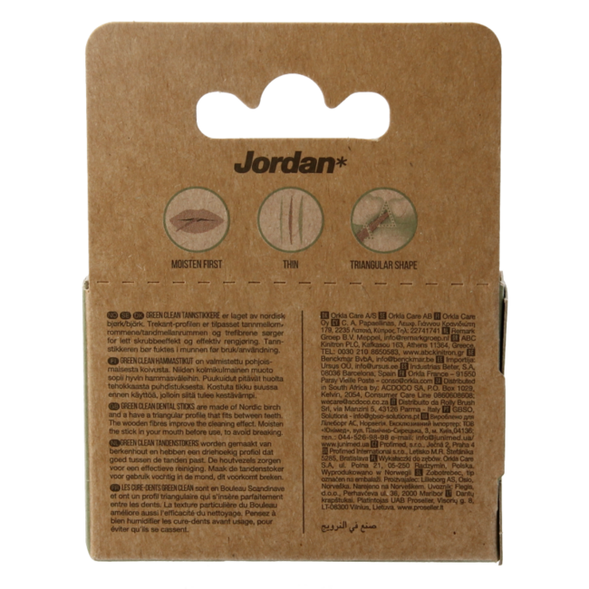 Green clean toothpick thin 100 pieces