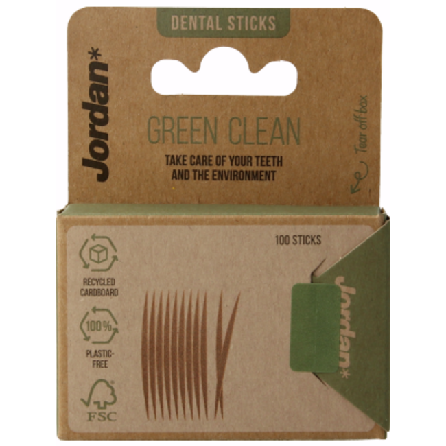 Palillos interdentales Jordan Green Clean finos 100 unidades