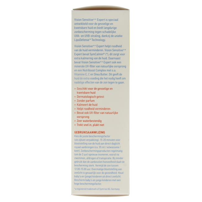 Vision High sensitive SPF30 180 Milliliter