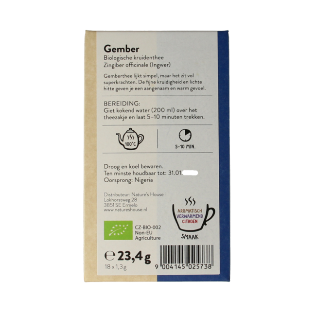 Sonnentor Ginger tea organic 18 Bags