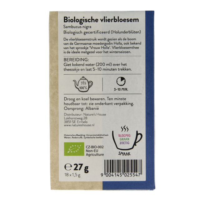 Vlierbloesem thee bio 18 Zakjes