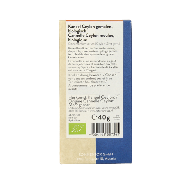Sonnentor Canela de Ceylán molida bio 40 g