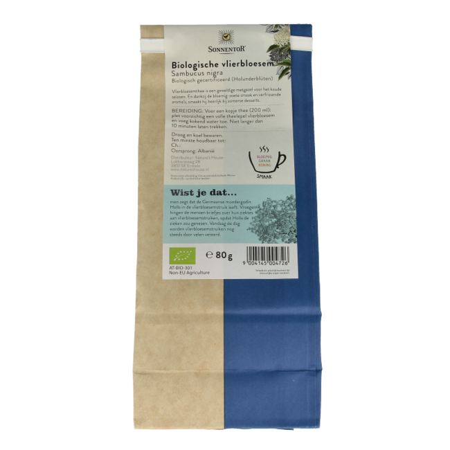 Té de flor de saúco a granel bio 80 gramos