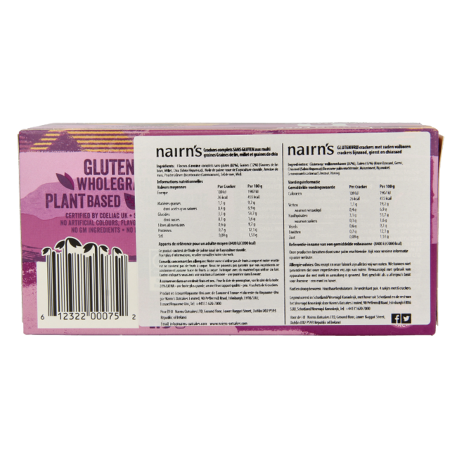 Nairns Oatcrackers super seeded 137 Gramos