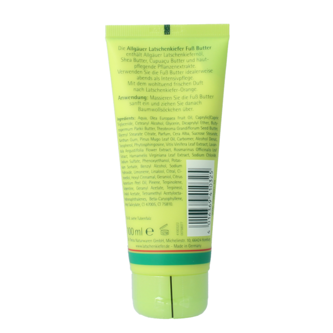 Allgauer Latshen Kiefer Latschenkiefer foot butter 100 Millilitres