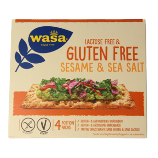 Wasa Knäckebröd con sésamo y sal marina sin gluten 240 gramos