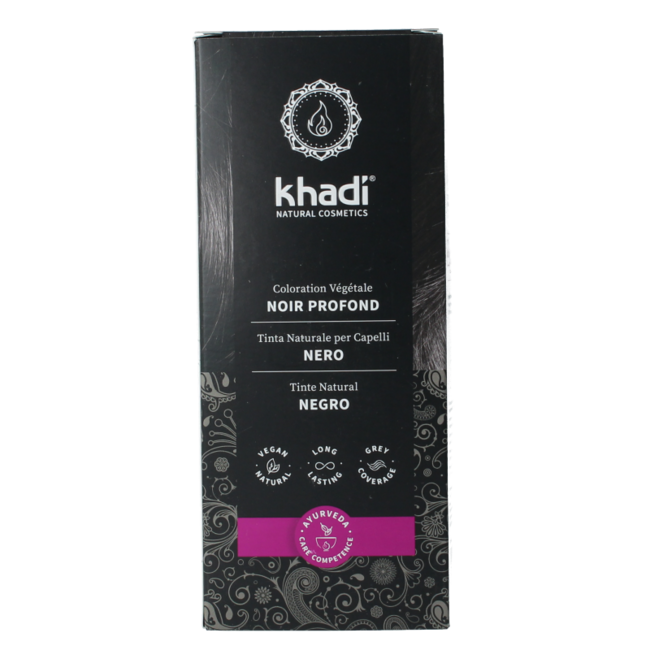 Tinte vegetal Khadi negro 100 g